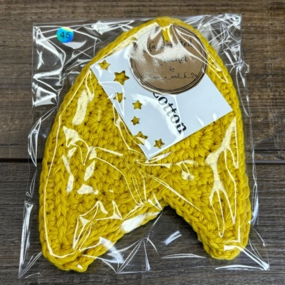 Coasters Star Trek Com Badge Shape Set of 2 Handcrafted Crochet by Seller Cotton